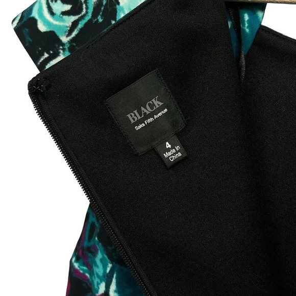 Saks Fifth Avenue Black Label Floral Multicolor Dress Women's Size 4 - Picture 6 of 9